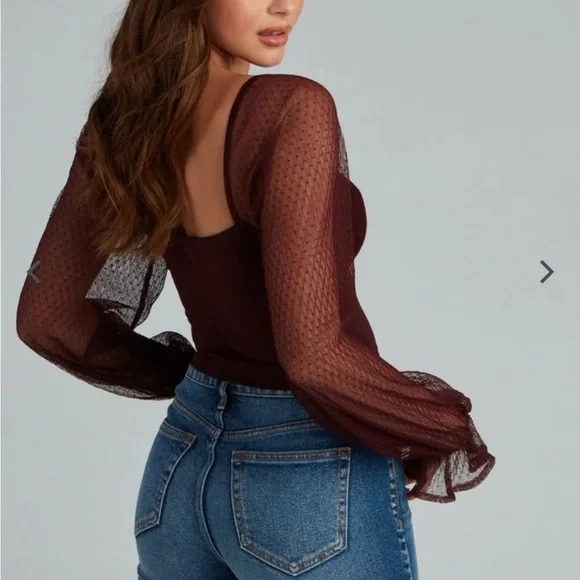 Windsor Currently Coveting Mesh Dot Ponte Bustier - Picture 2 of 3